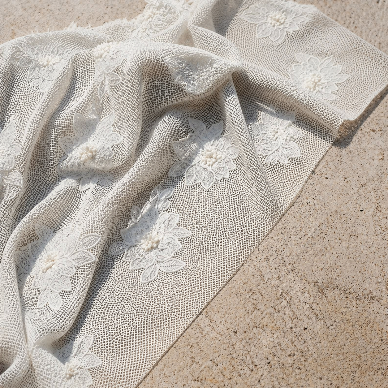 Guipure Appliqué on Net Mesh - image 7