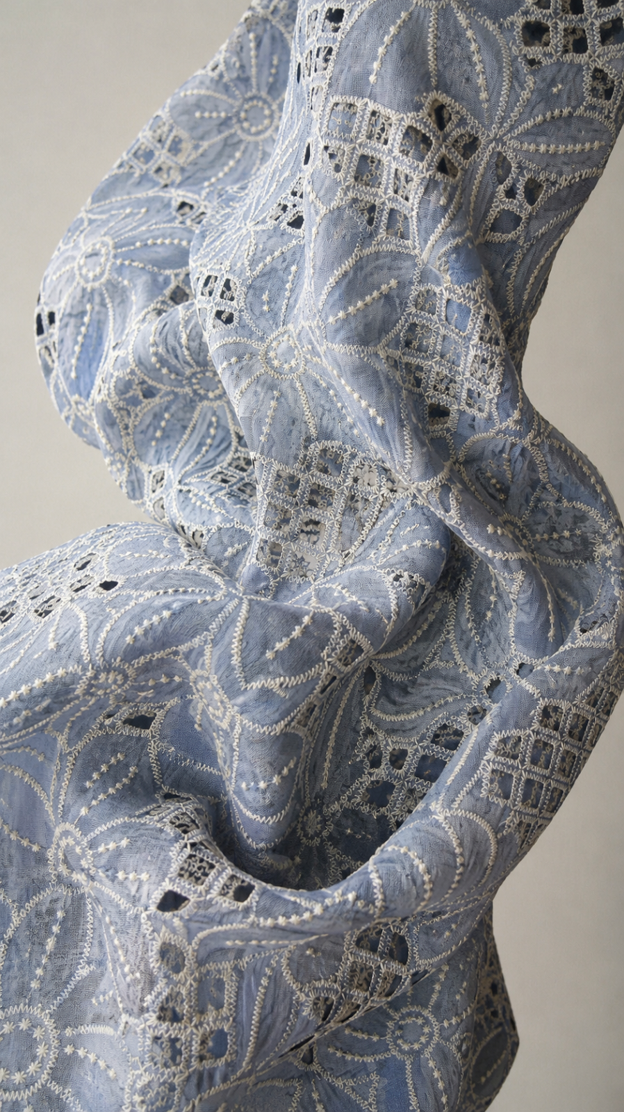 Embroidered Cutwork Fabric - image 5