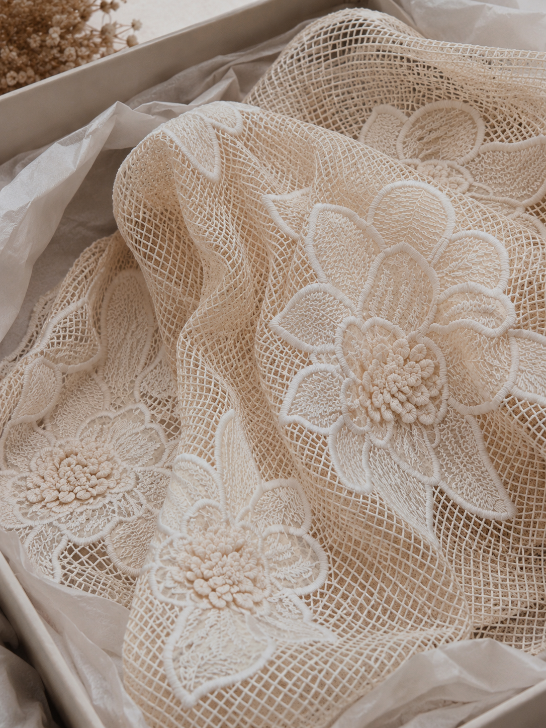 Grid Mesh Embroidery Fabric - image 2