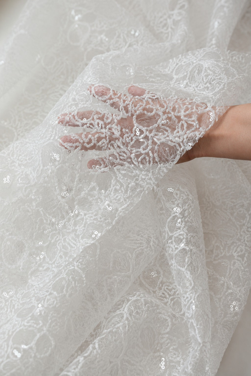 Sequined Corded Tulle - image 5