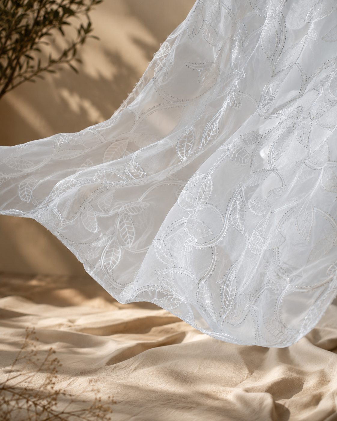 Sequin Embroidered Net Fabric - image 5