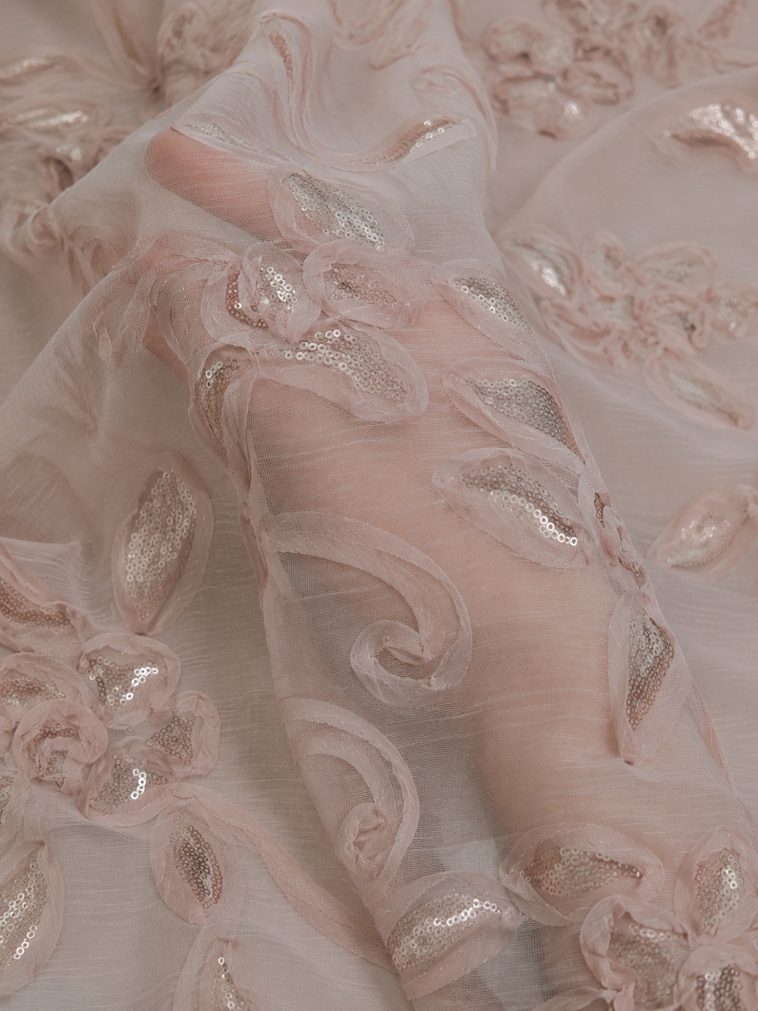Organza Ribbon Embroidery with Sequins - image 9