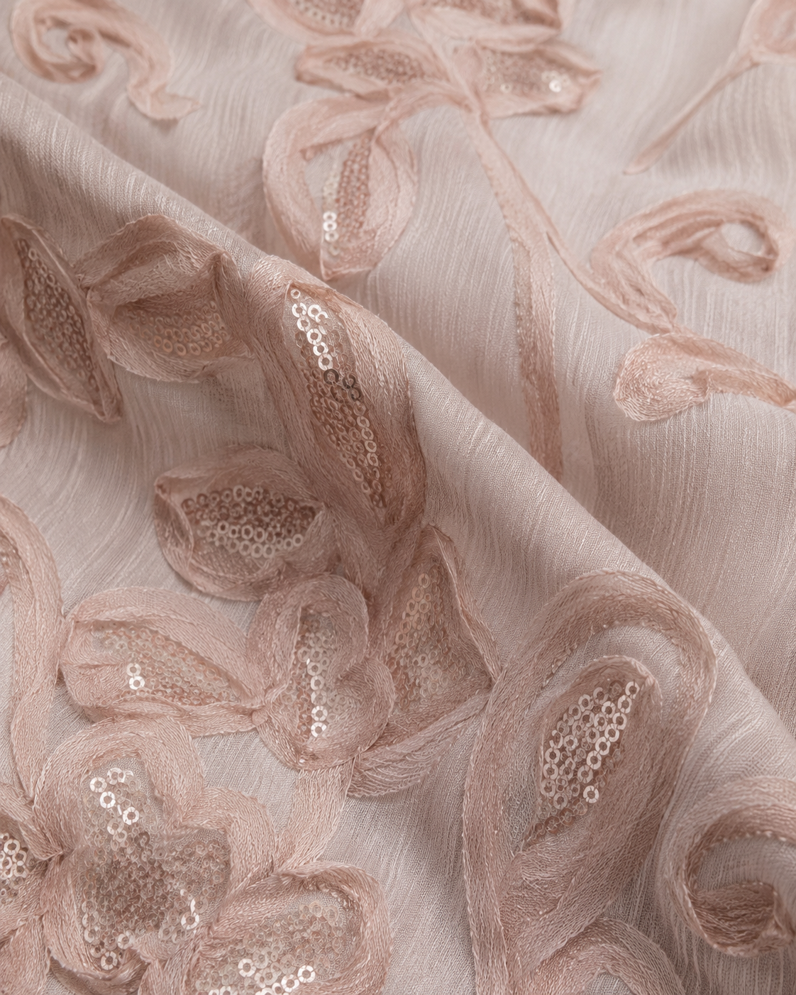 Organza Ribbon Embroidery with Sequins - image 2