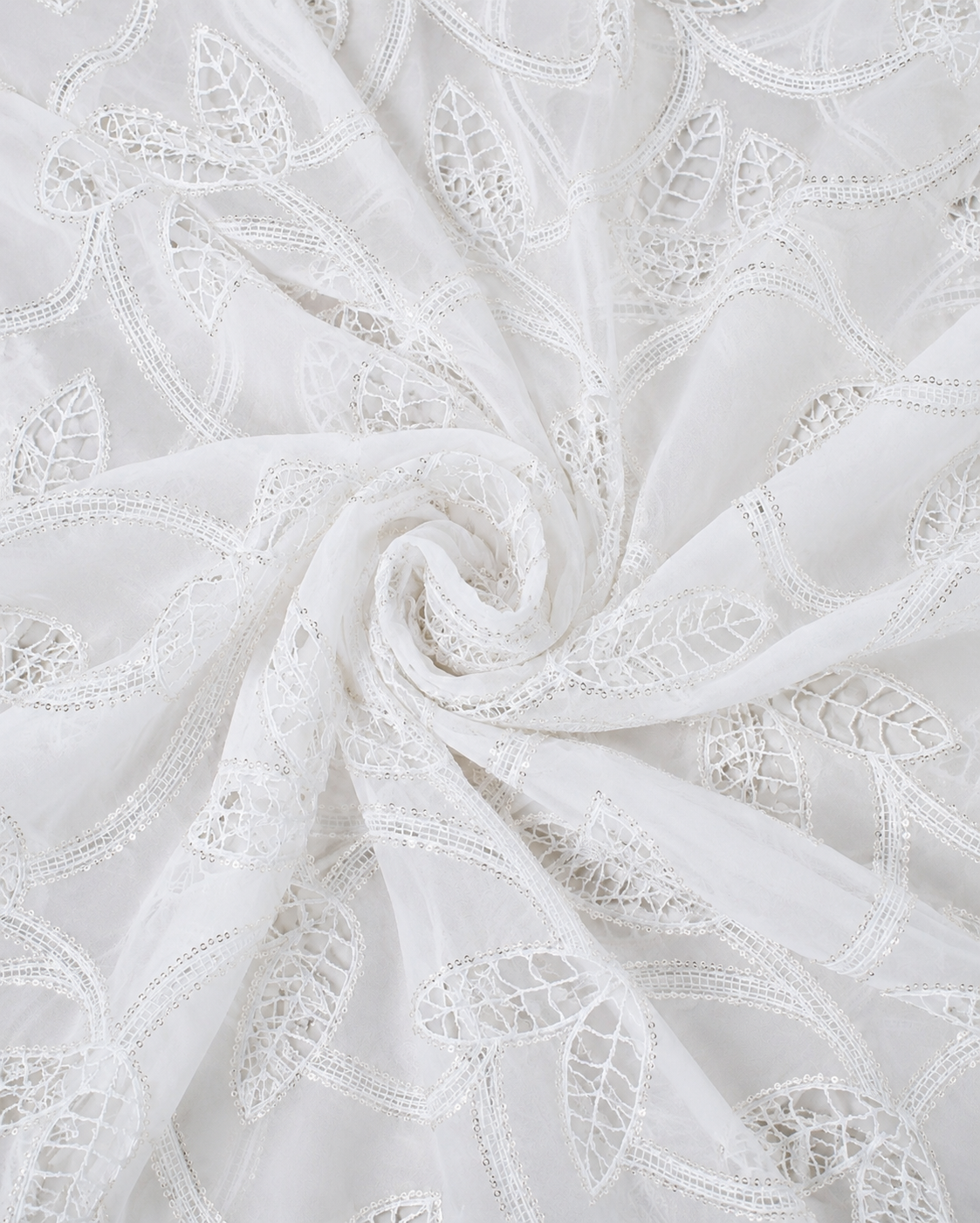 Sequin Embroidered Net Fabric - image 6