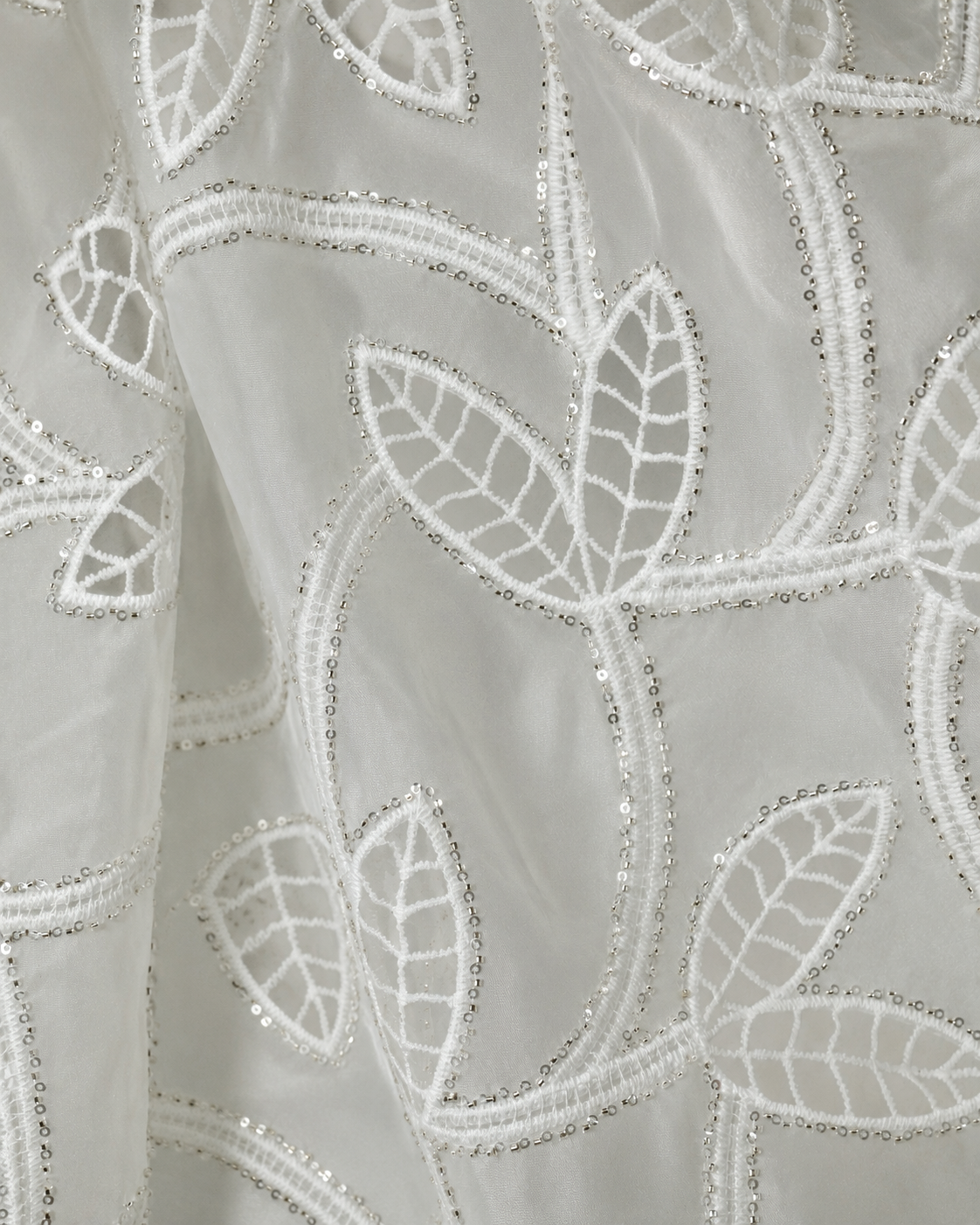 Sequin Embroidered Net Fabric - image 3