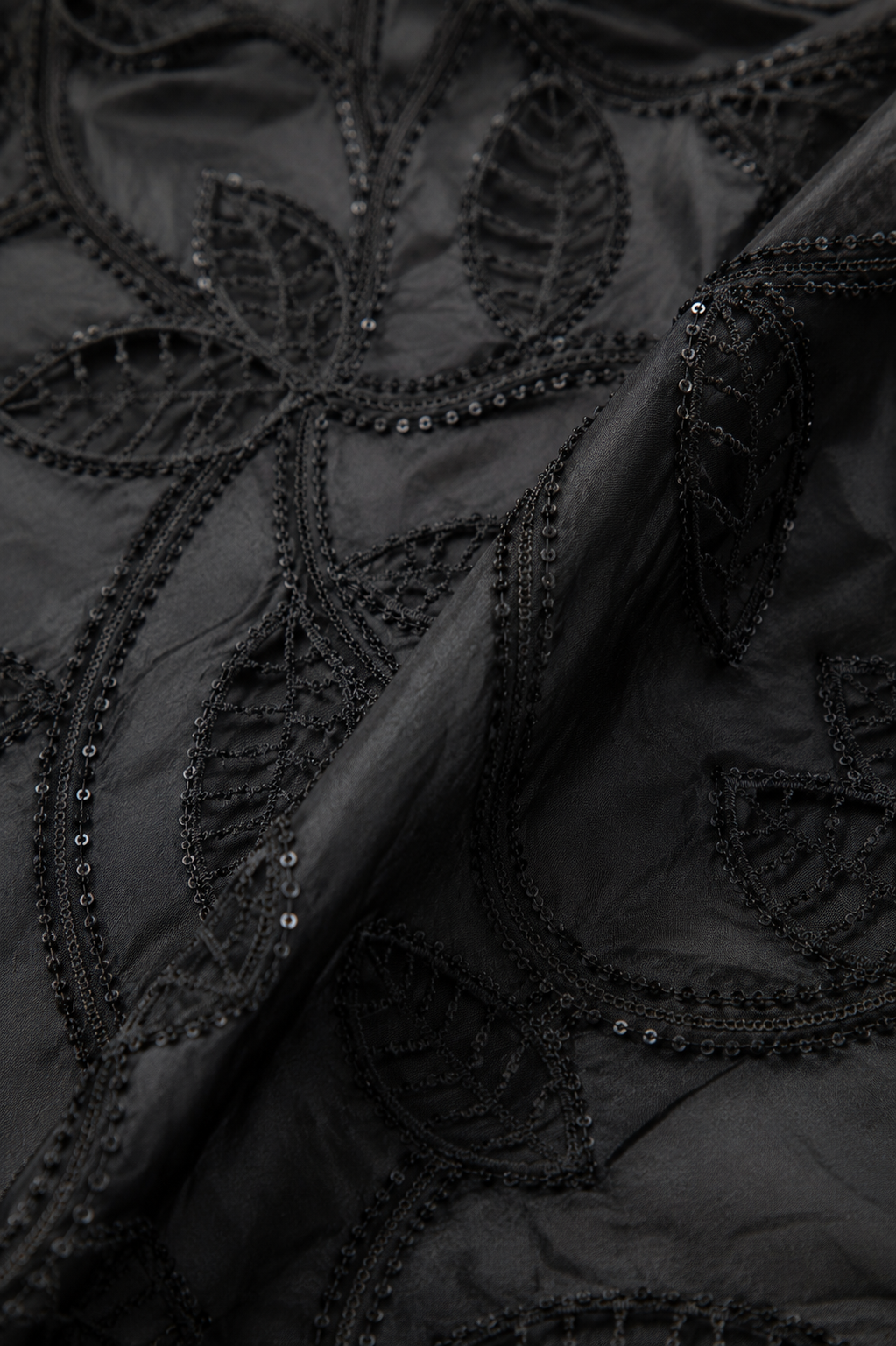 Sheer Embroidered Net Fabric - image 9