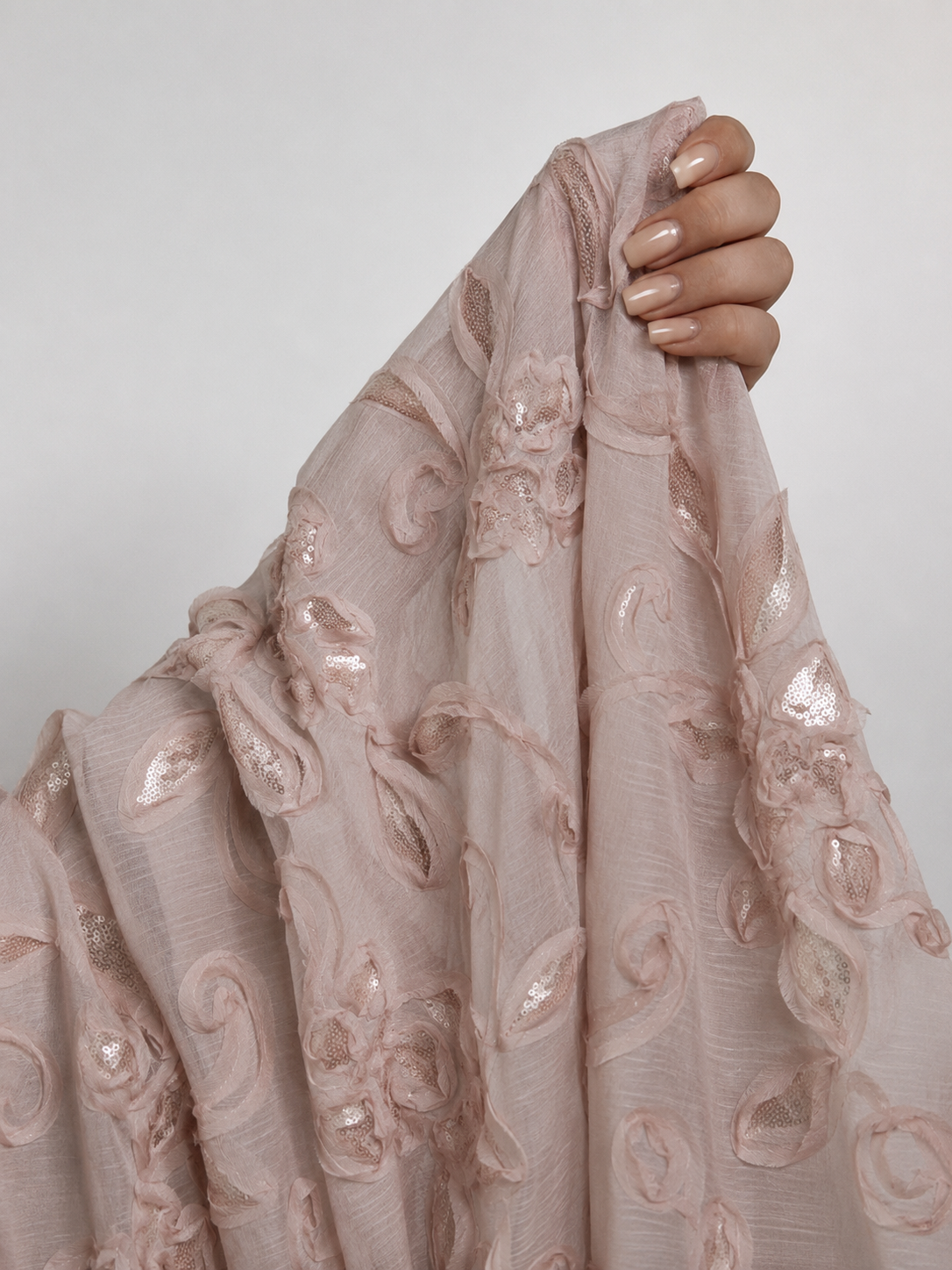 Organza Ribbon Embroidery with Sequins - image 4