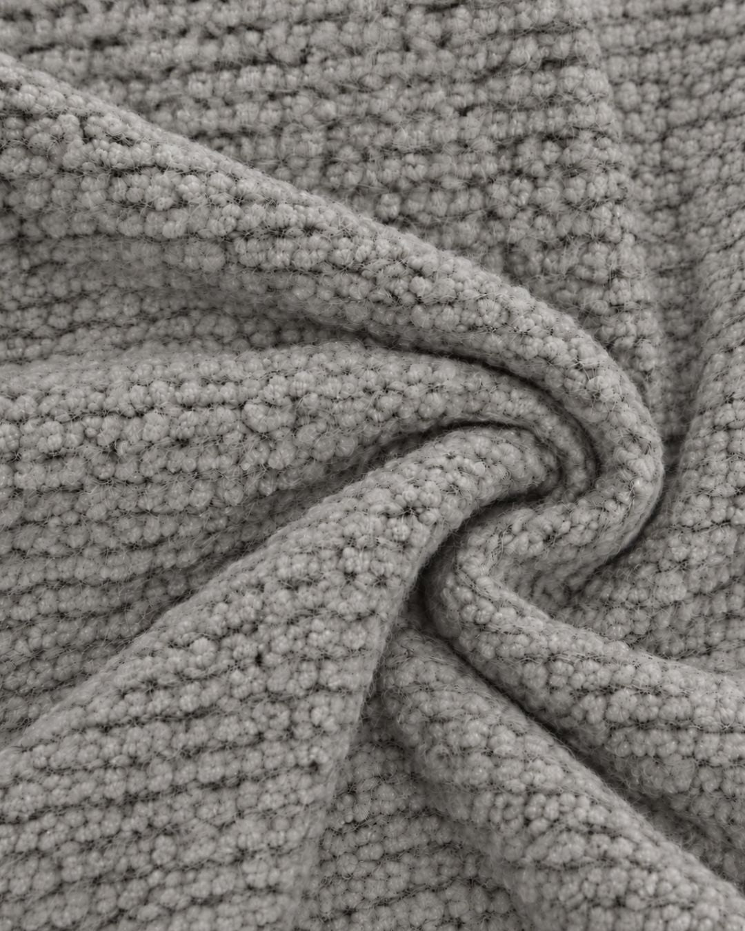 Grey Chenille Textured Fabric