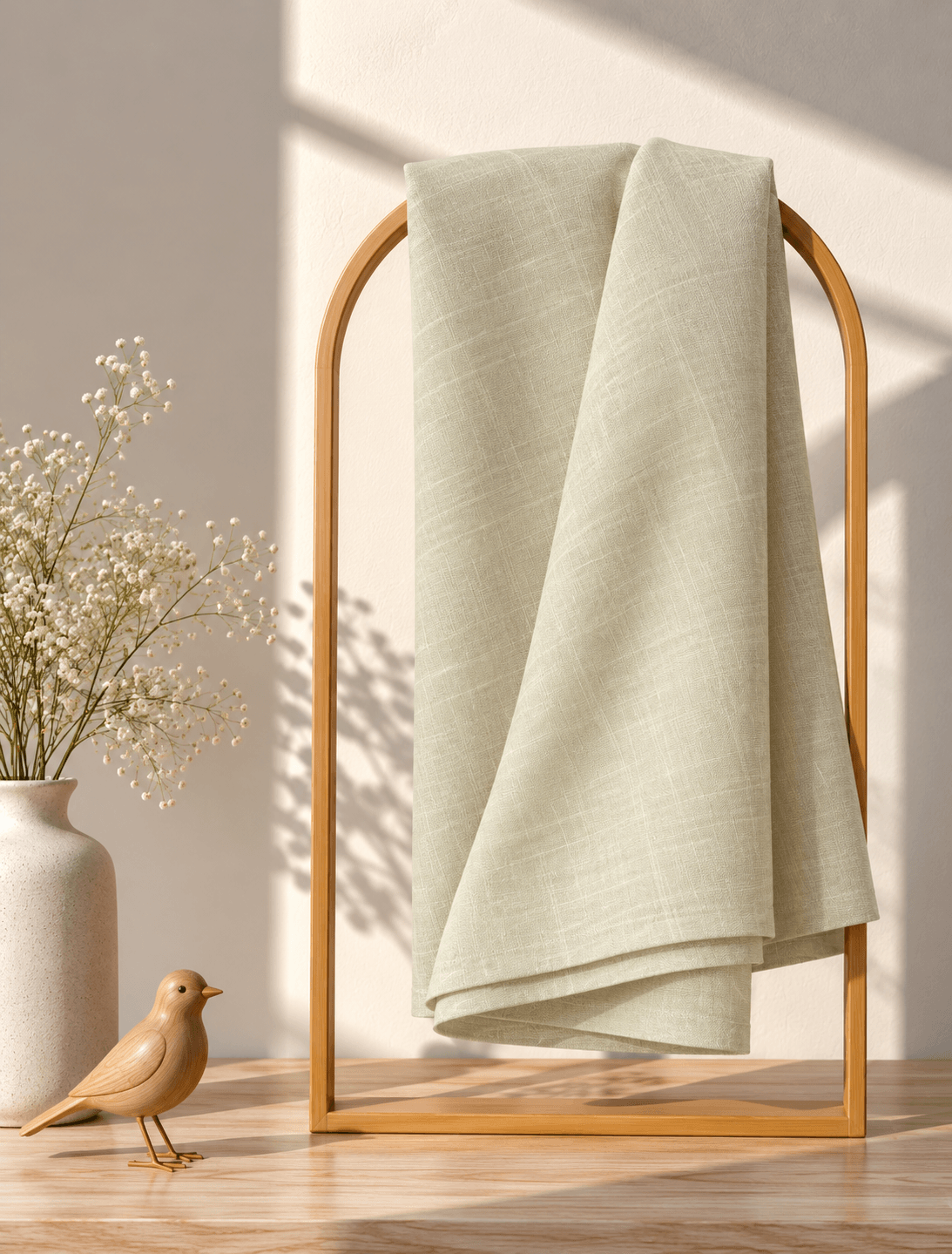 Natural Beige Tencel-Cotton Fabric