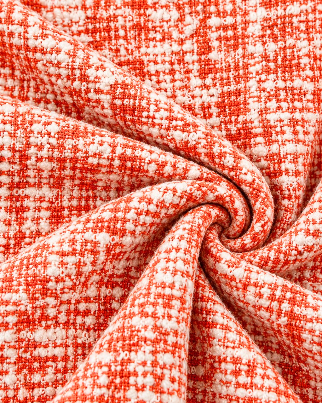 Orange Fancy Bouclé Tweed Fabric