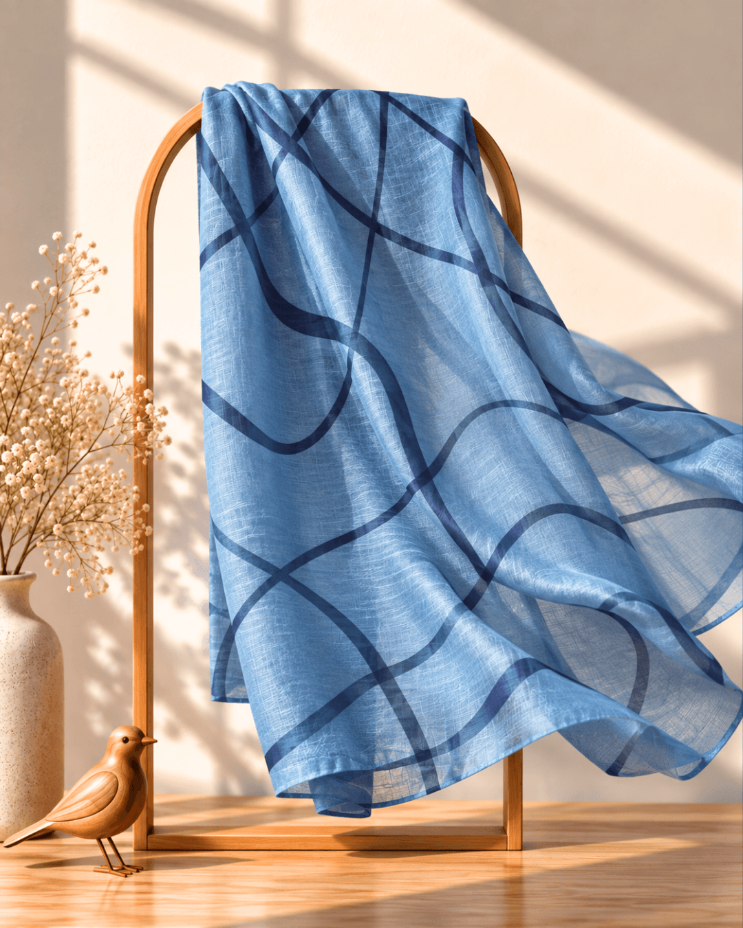 Printed Blue Fashion Fabric