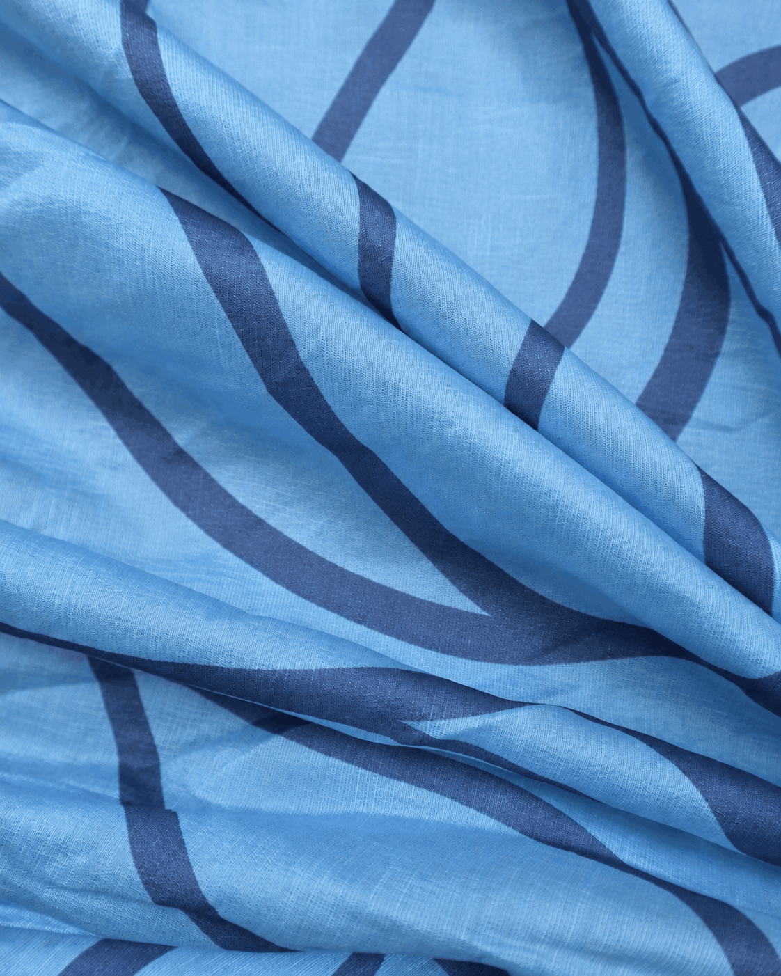 Printed Blue Fashion Fabric