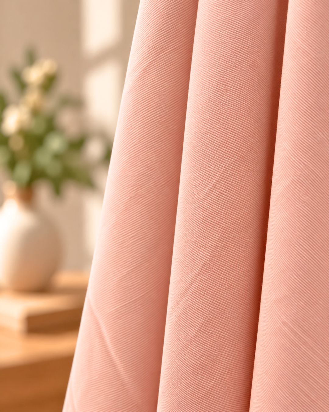 Soft Blush Pink Twill Tencel-Linen Blend