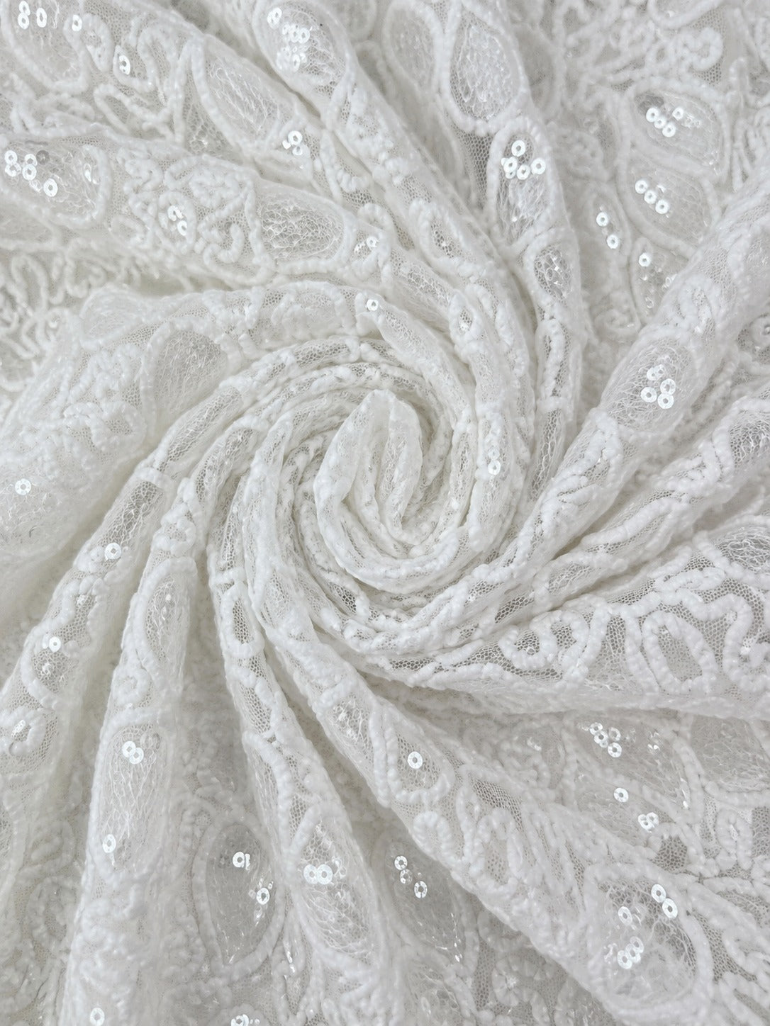 Sequined Corded Tulle - image 1