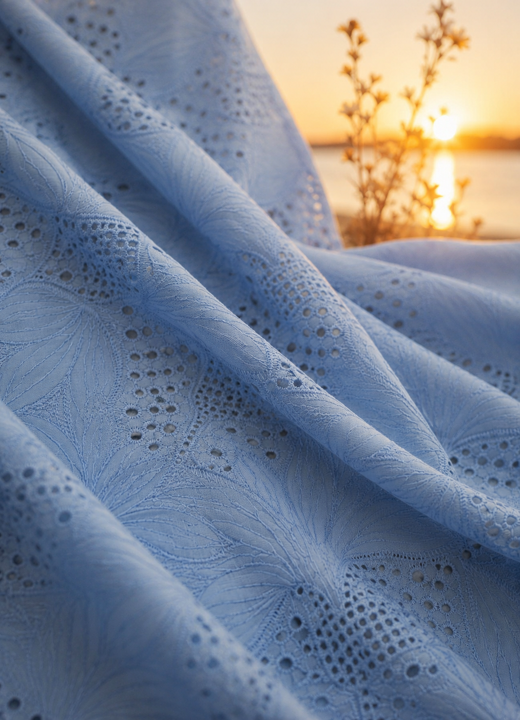 Embroidered Cotton Eyelet (Schiffli) Fabric - image 5