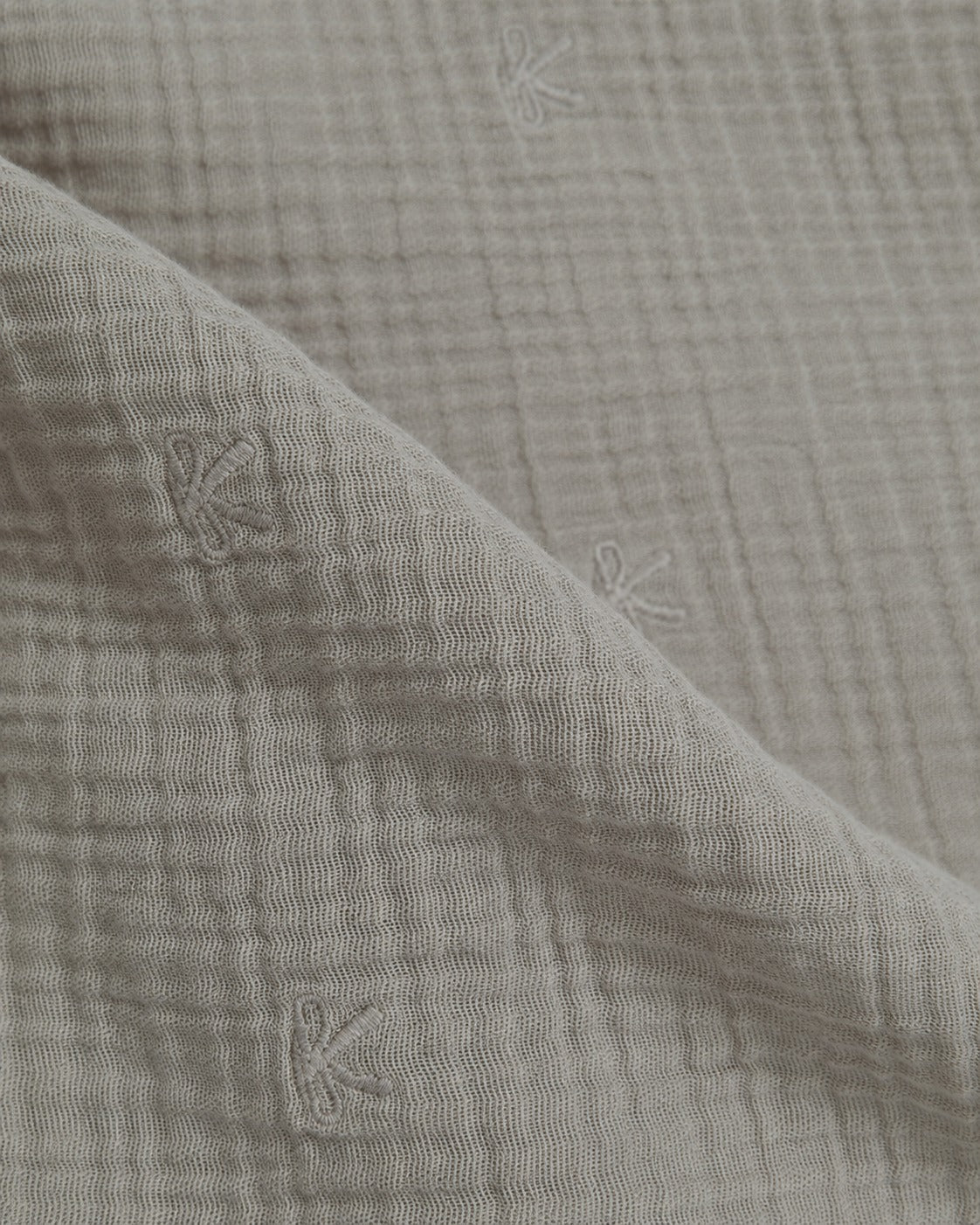 Double Gauze Muslin Fabric with Bow Embroidery - image 6