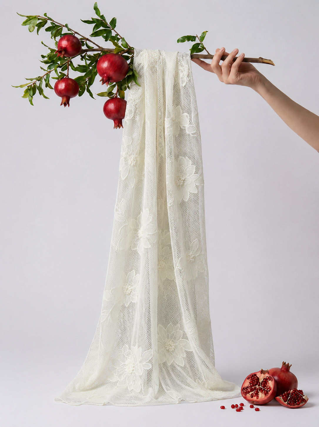 Guipure Appliqué on Net Mesh - image 8