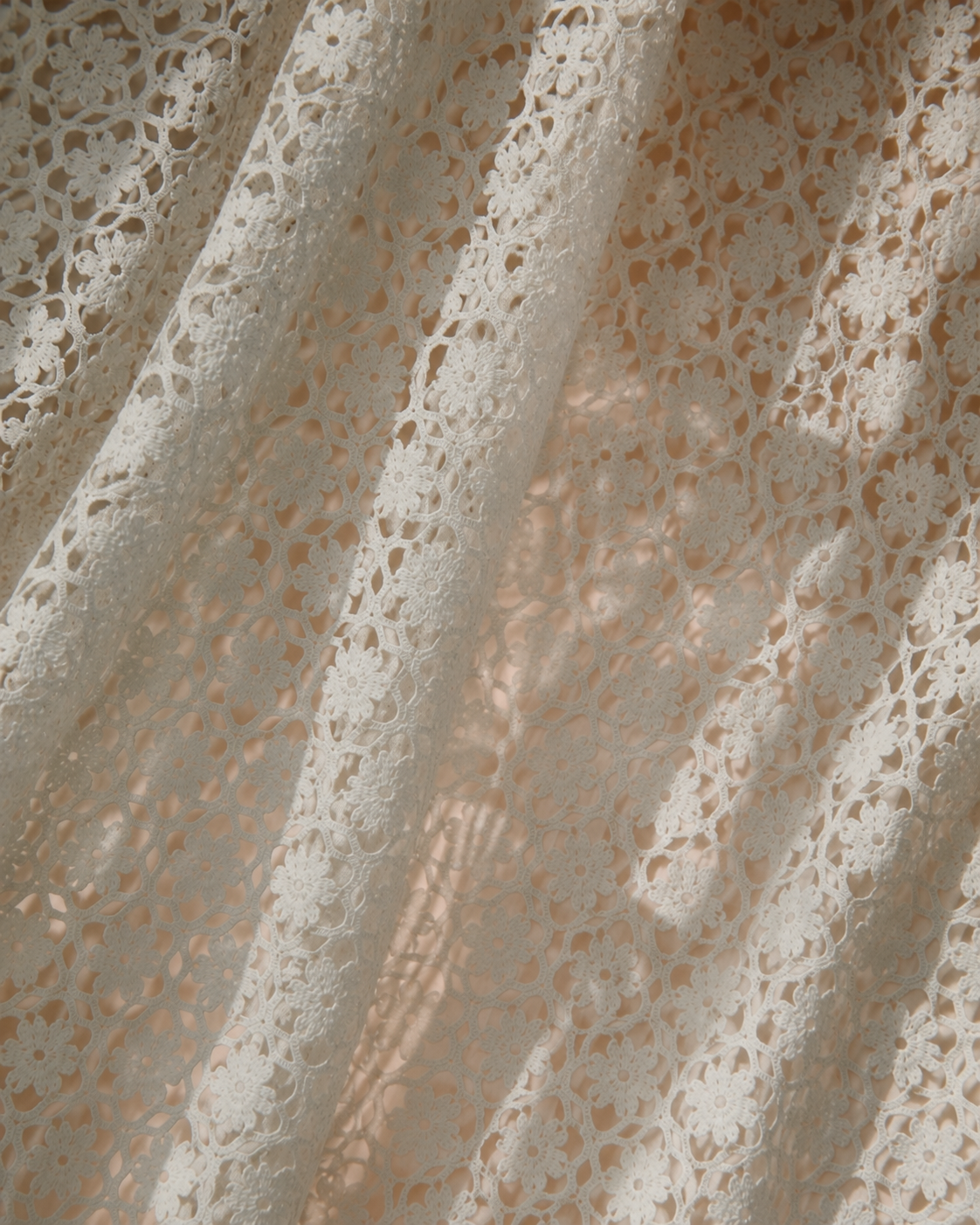 Ivory Floral Venetian Lace Fabric - image 10
