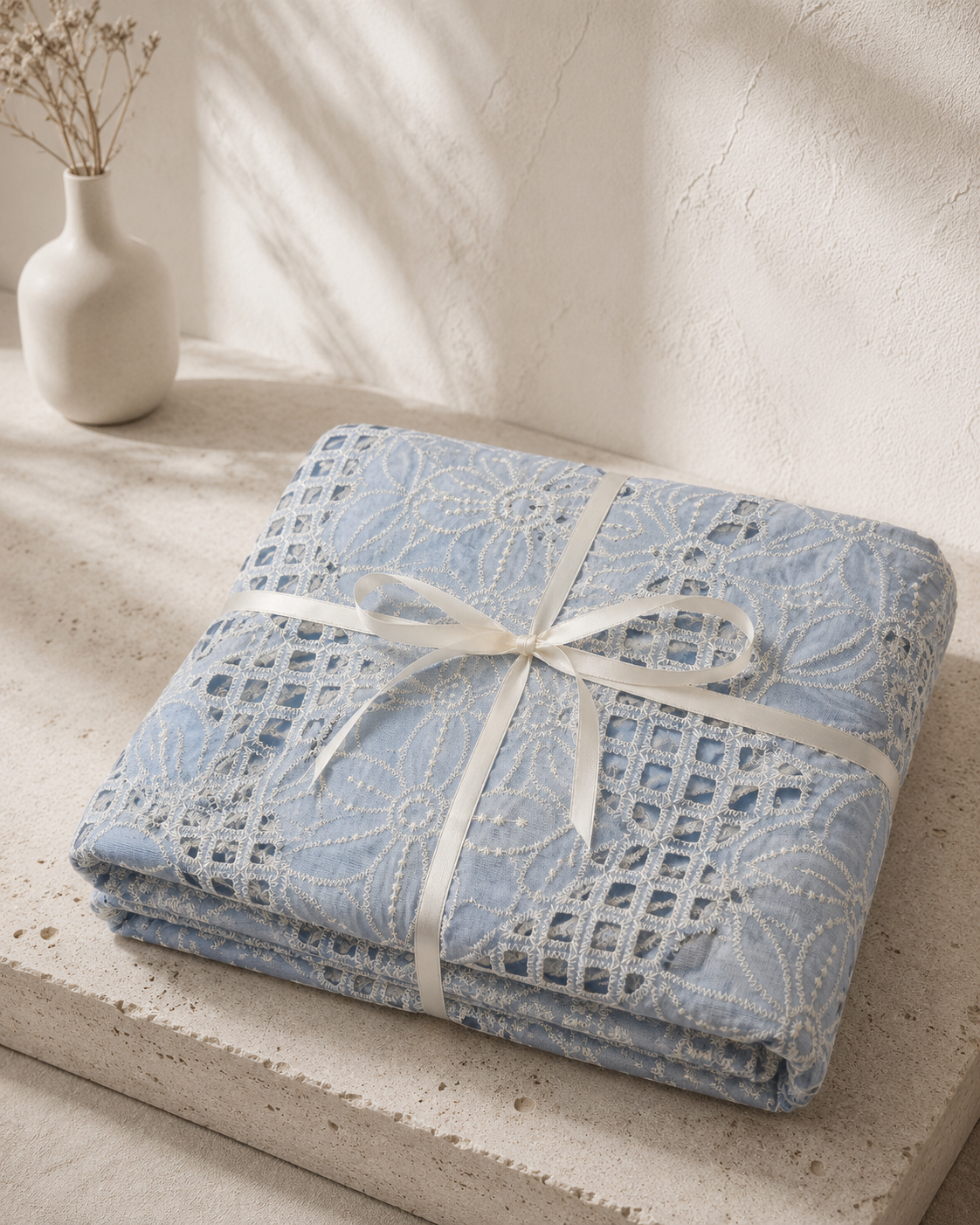 Embroidered Cutwork Fabric - image 3
