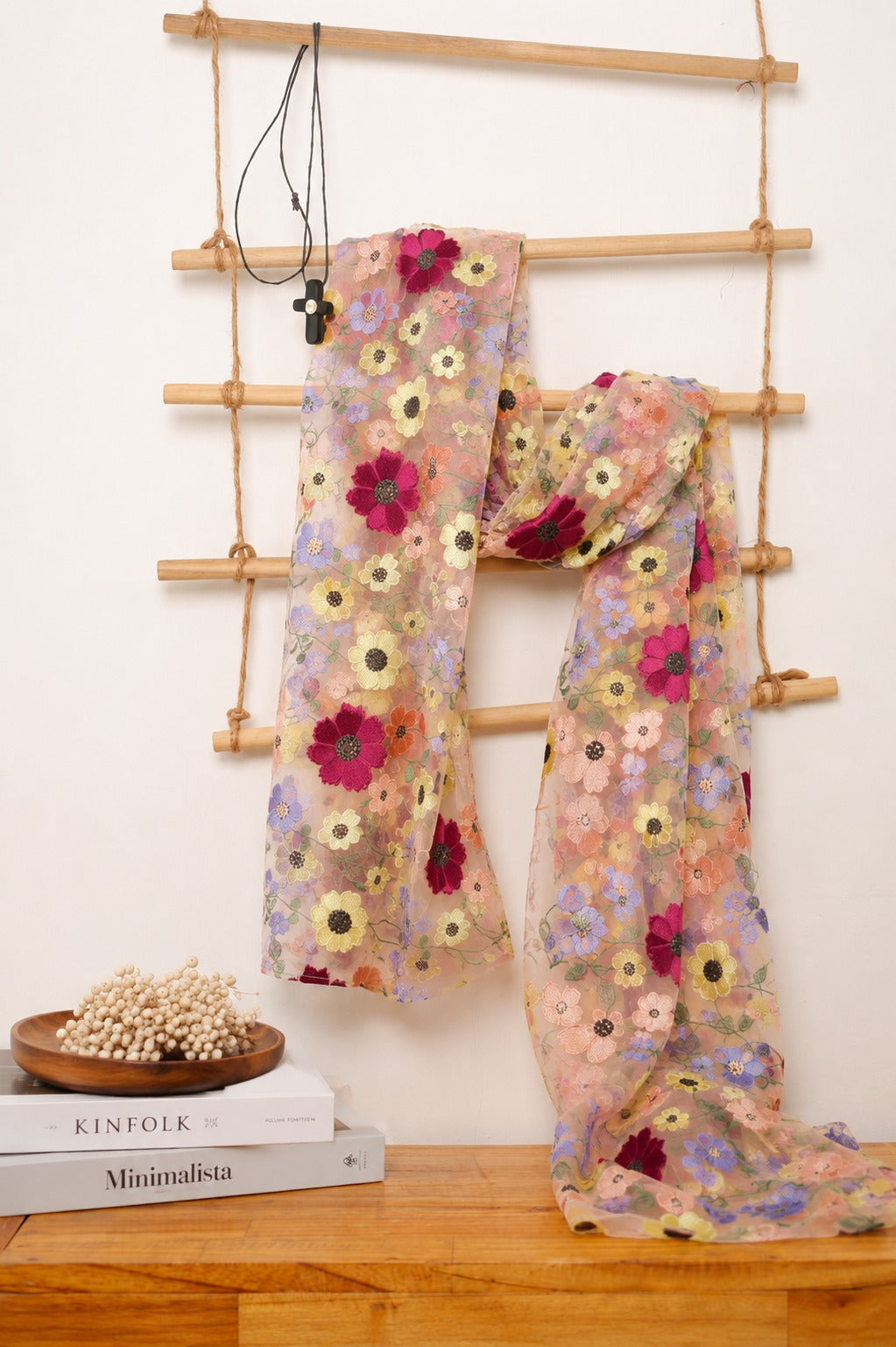 3D Floral Mesh Lace Fabric - image 9