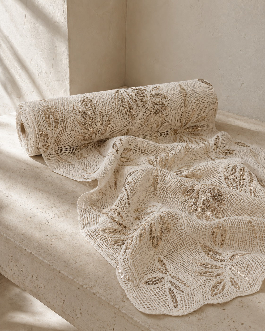 Sequined Open-Weave Mesh - image 5