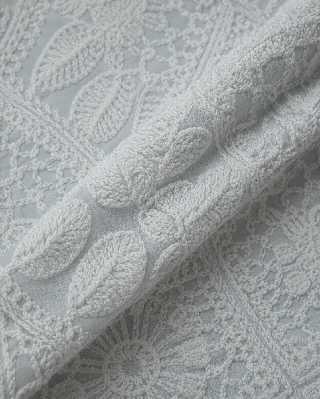 Corded Schiffli Embroidery Fabric - image 2
