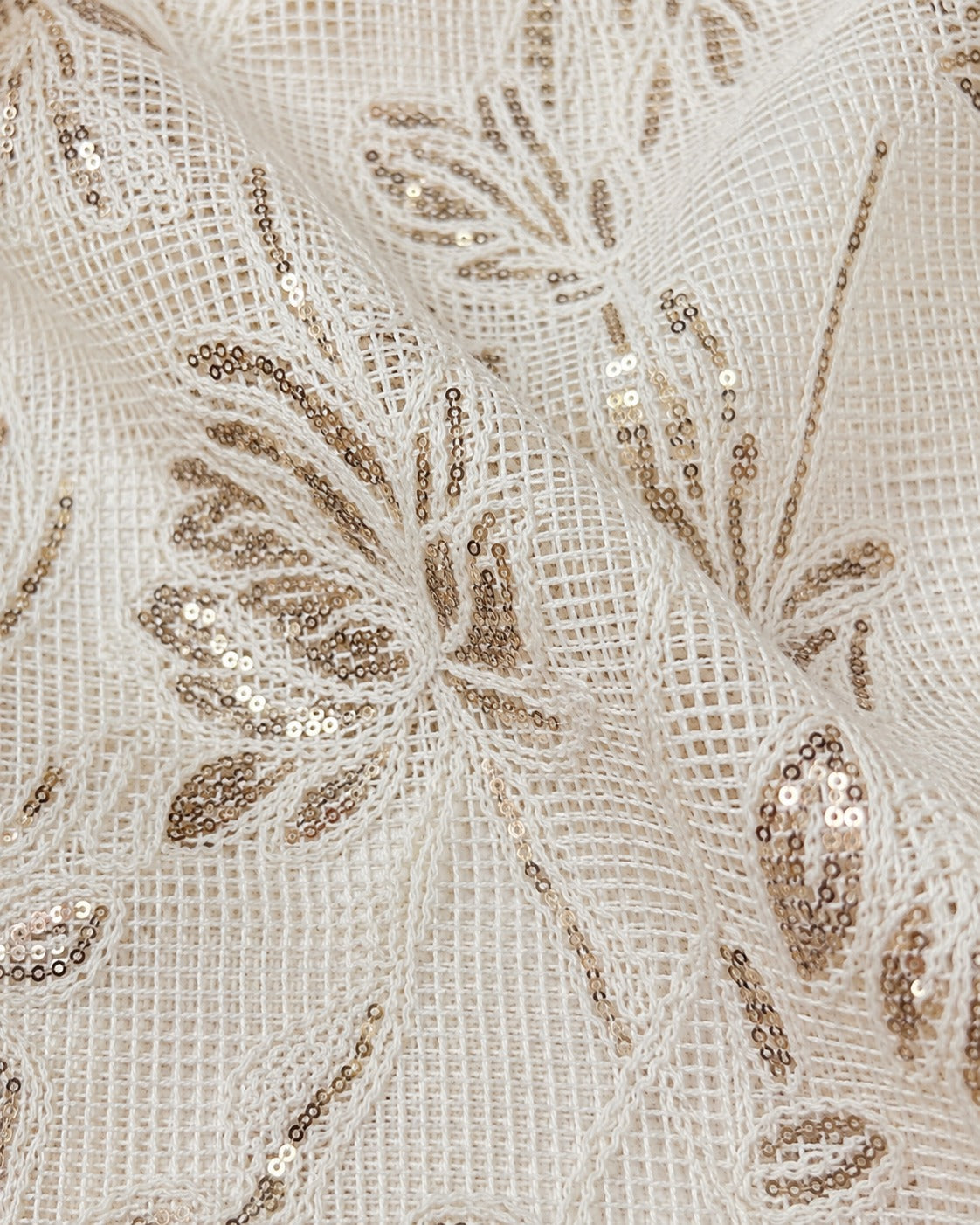 Sequined Open-Weave Mesh - image 2