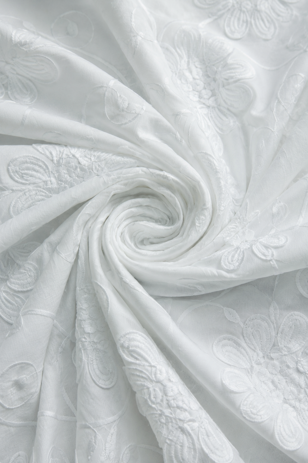3D Floral Appliqué Embroidery Fabric - image 3