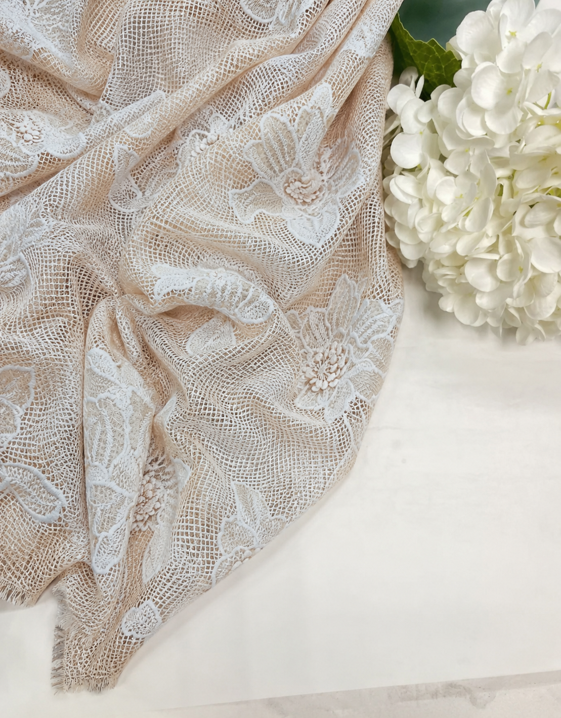 Grid Mesh Embroidery Fabric - image 1
