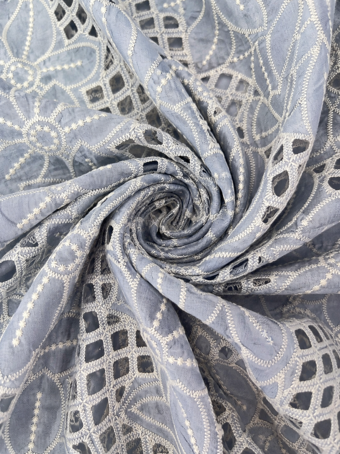 Embroidered Cutwork Fabric - image 2