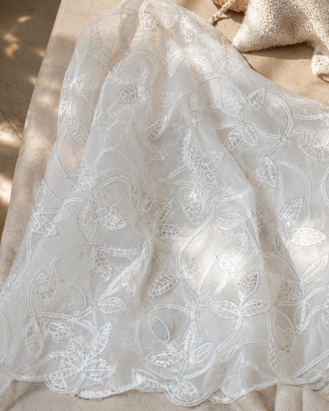 Sequin Embroidered Net Fabric - image 4