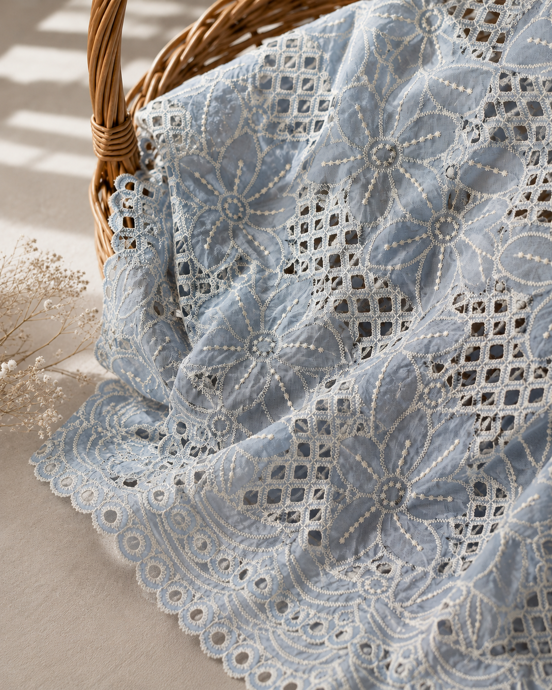 Embroidered Cutwork Fabric - image 4