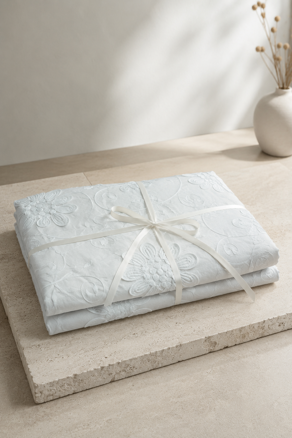 3D Floral Appliqué Embroidery Fabric - image 4