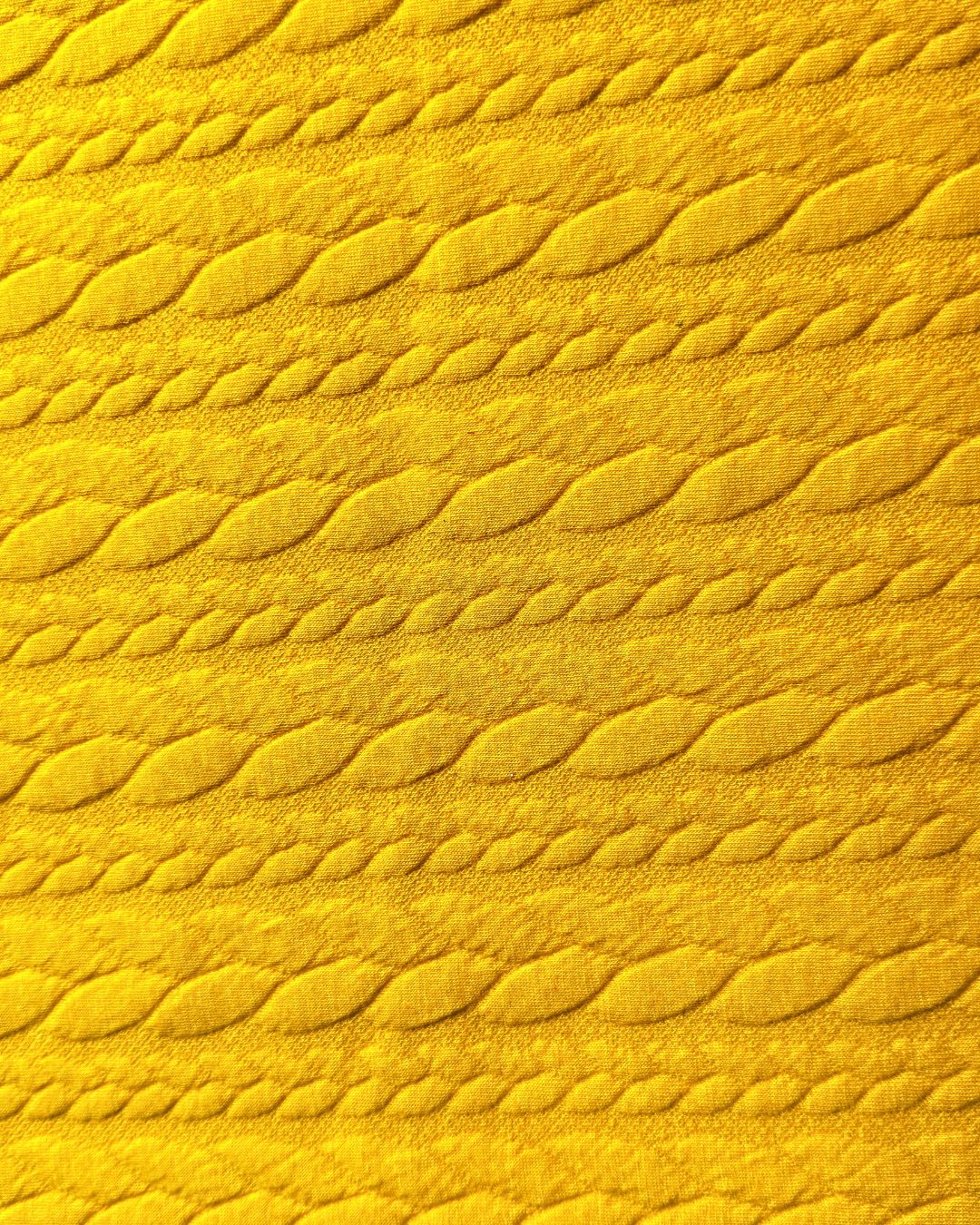 Mustard Textured Knit Fabric