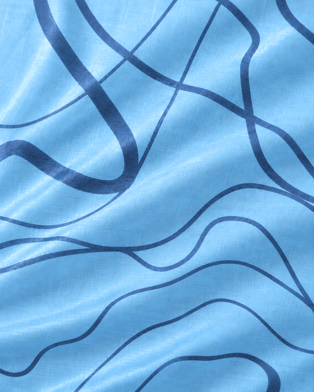 Printed Blue Fashion Fabric